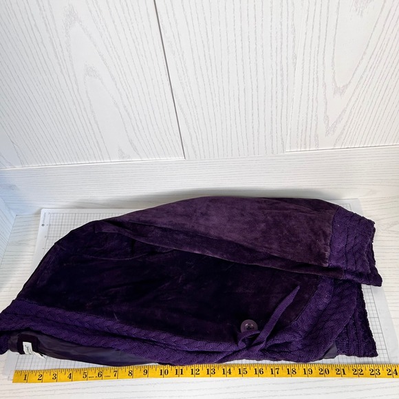 Coldwater Creek Suede Leather Jacket Women Medium Purple Lagenlook Whimsigoth - Picture 5 of 12